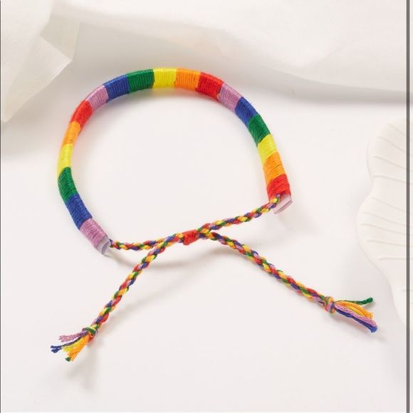 Hand-woven Rainbow Bracelet - Picture 2 of 3